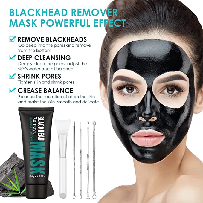 Blackhead Remover Mask, Peel Off Face Mask, Charcoal Facial Mask, Deep