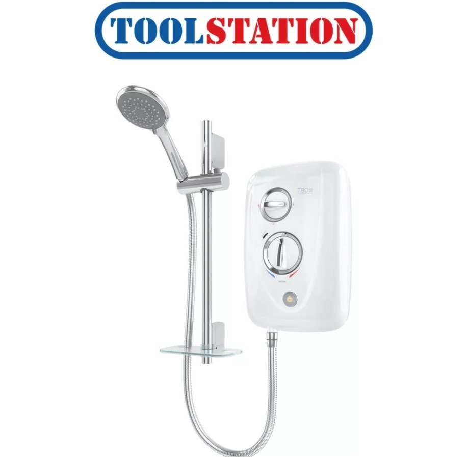 Triton T80 EasiFit+ Thermostatic Electric Shower 8.5kW Vipon